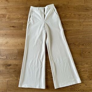 Theory Terena High Waisted Precision Ponte Light Gray Sz 2